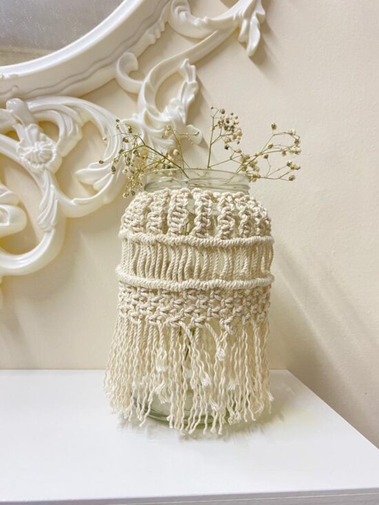 amlavati macrame glass jar simple knot