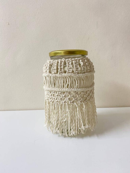 amlavati macrame glass jar