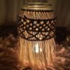 amlavati macrame glass jar cross knot