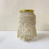 amlavati macrame glass jar cross knot