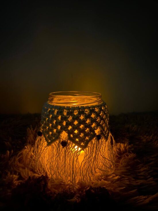 amlavat macrame glass jars