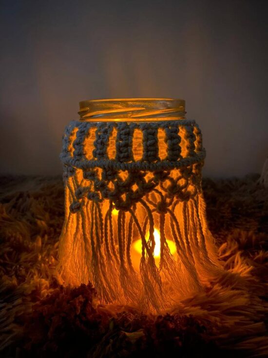 amlavat macrame glass jars