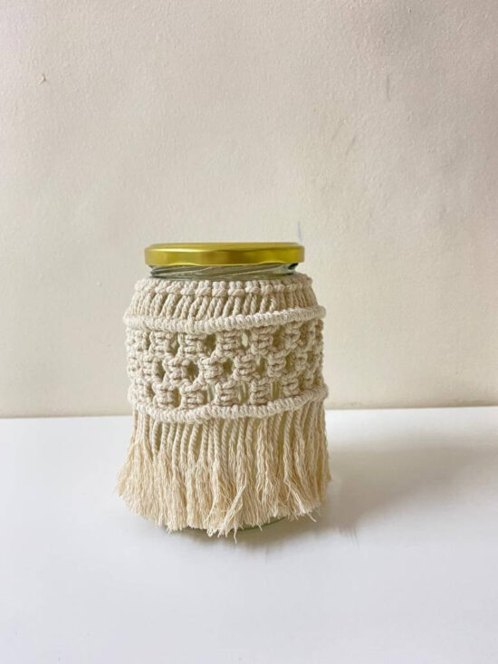 amlavati macrame glass jar